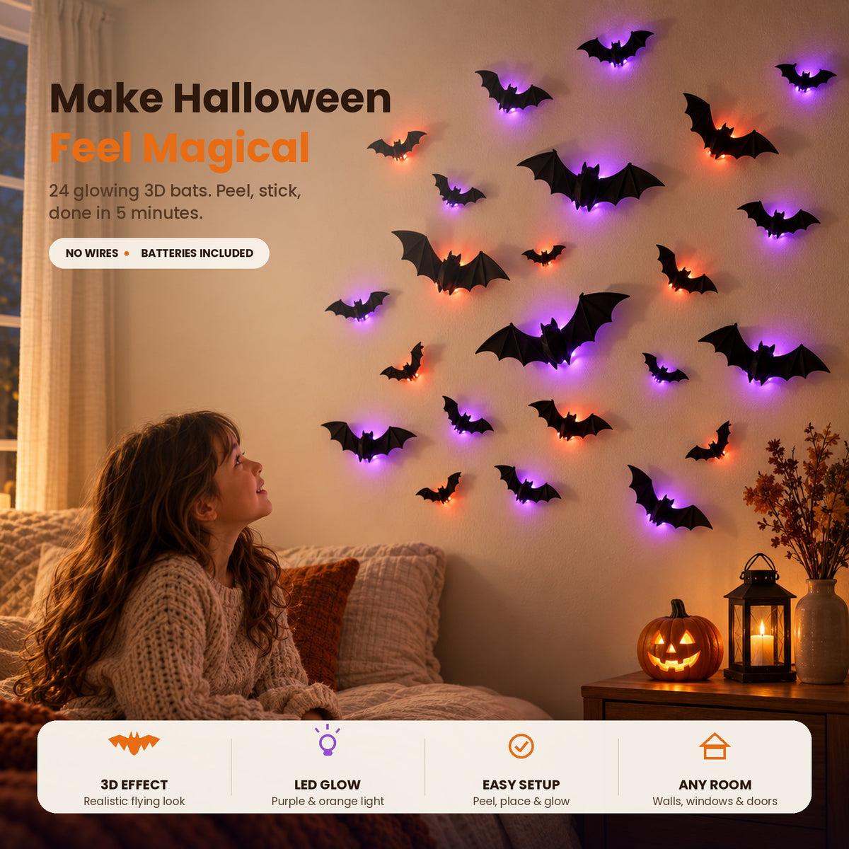 3D LED Bat Glow