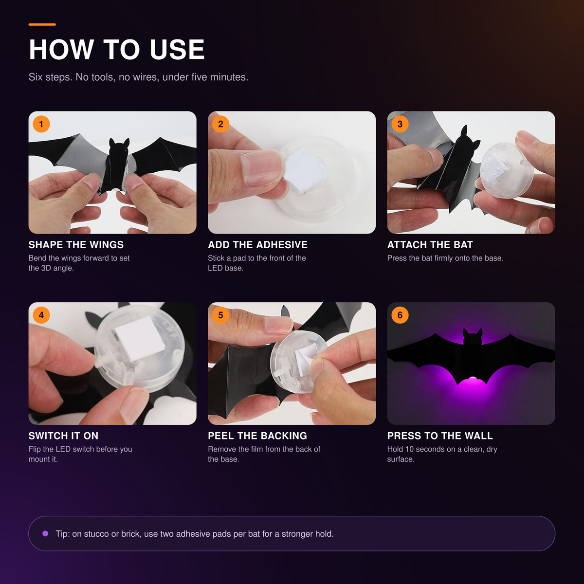 3D LED Bat Glow